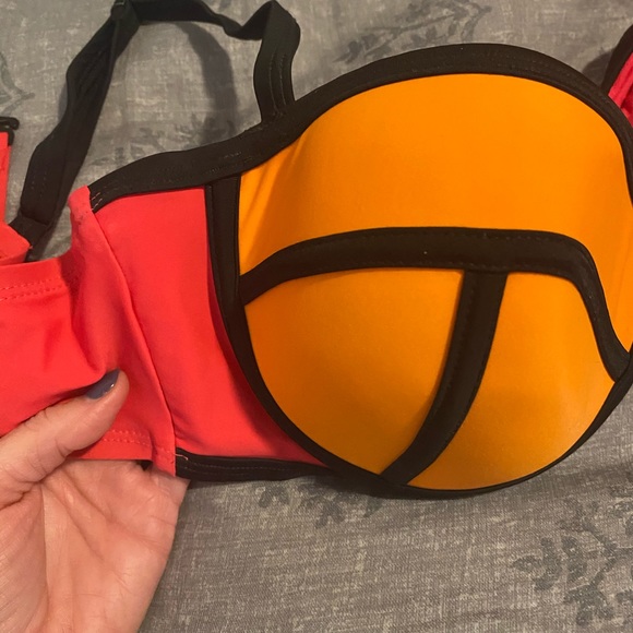 SEXY NEON LINGERIE👁BIKINI-NWOT!!Large top Med bot - Picture 3 of 12